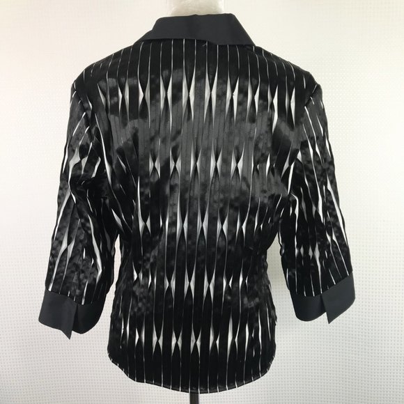 Samuel Dong Jacket Sz Large Black White Textured - Picture 4 of 9